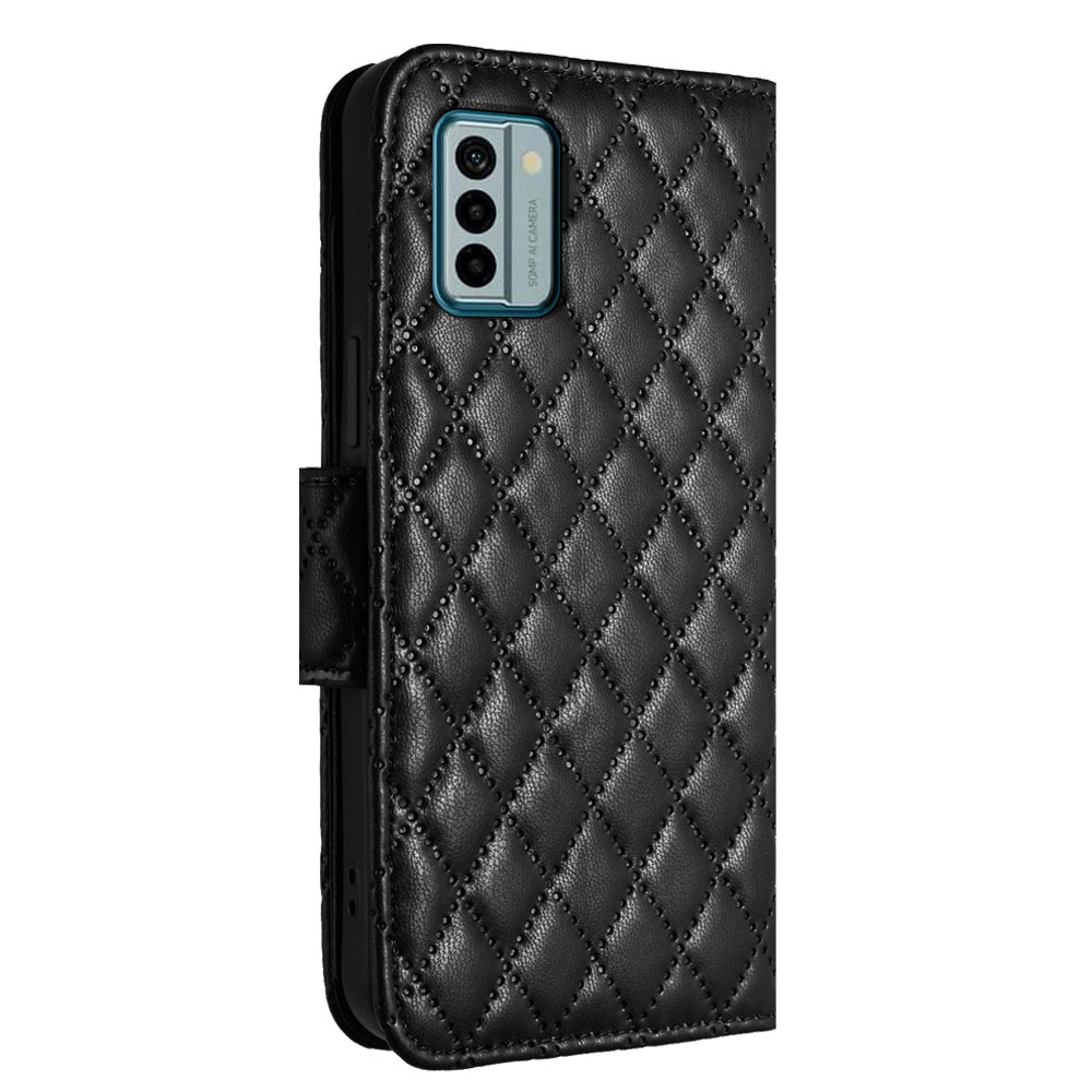 YB Imprinting Series-8 for Nokia G22 Case 7 Card Slots Rhombus PU Leather Stand Phone Cover YB Imprinting Series-8 for Nokia G22 Case 7 Card Slots Rhombus PU Leather Stand Phone Cover